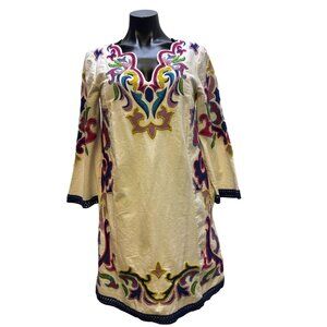 NWT Maeve Anthropologie Embroidered Dress White Multi XS